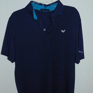Greyson Golf Mens Polo Shirt Size Medium M Performance Short Sleeve Blue 86-16